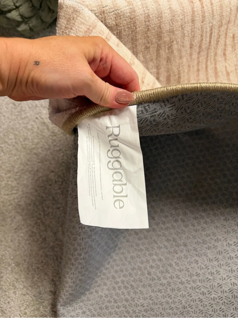 Ruggable Neutral Beige Runner Rug